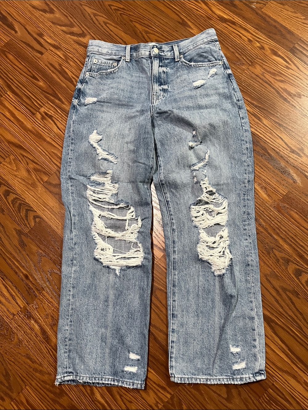 pistola Light Wash Distressed Boyfriend Jeans size 27 HTF